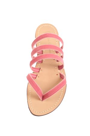 Sandali bassi in velluto rosa Da Costanzo | V3FASCEROSAVELLUTO